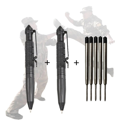 2 Pack Tactical Pen Set with Survival Features